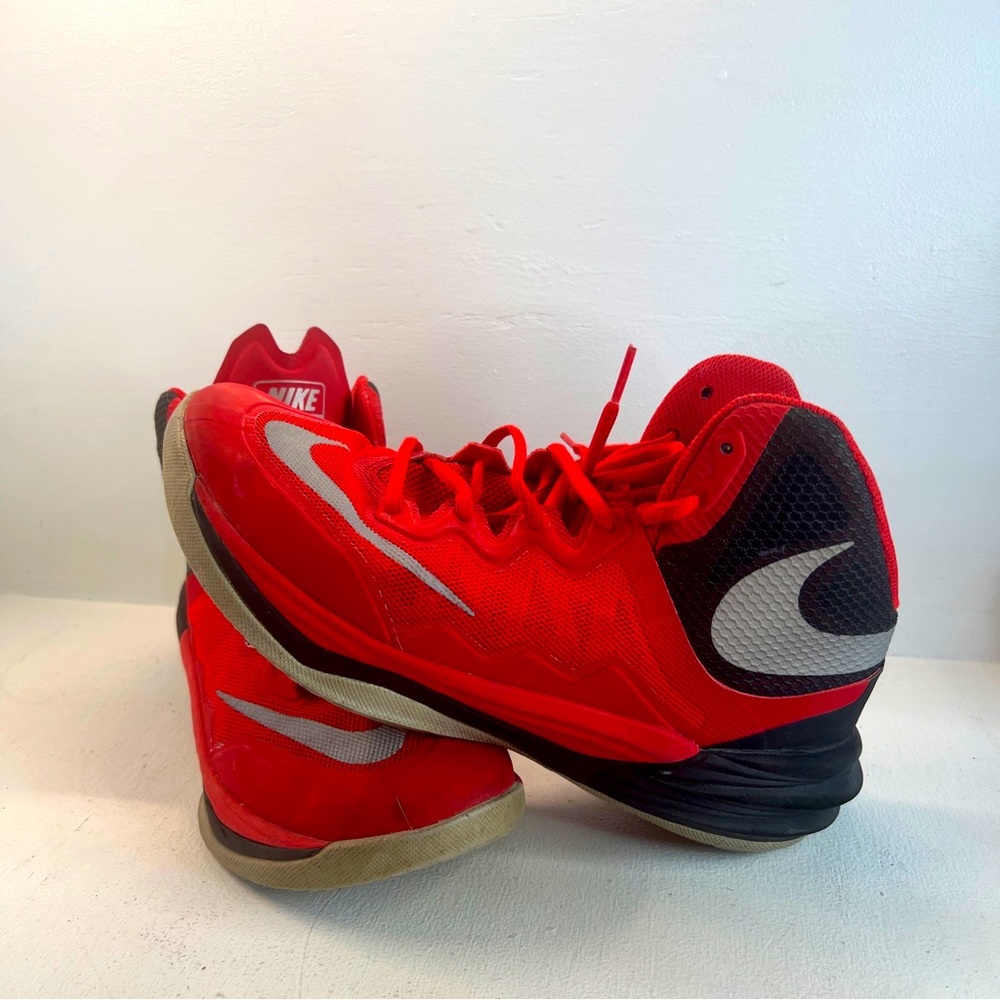 Nike Womens Prime Hype DF ll 811053-600 RED Lace Up Basketball Shoes Size 8.5